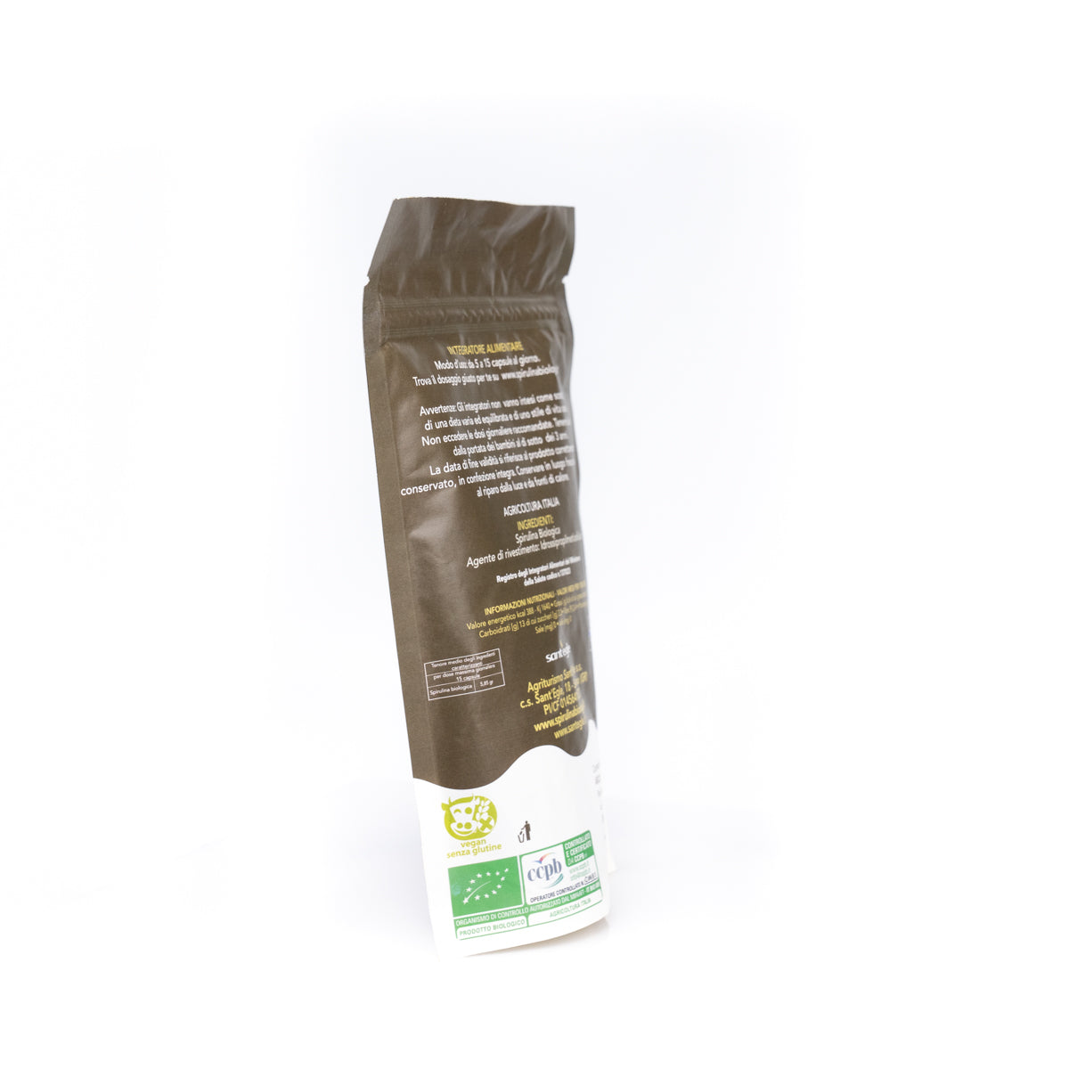 Organic spirulina in capsules