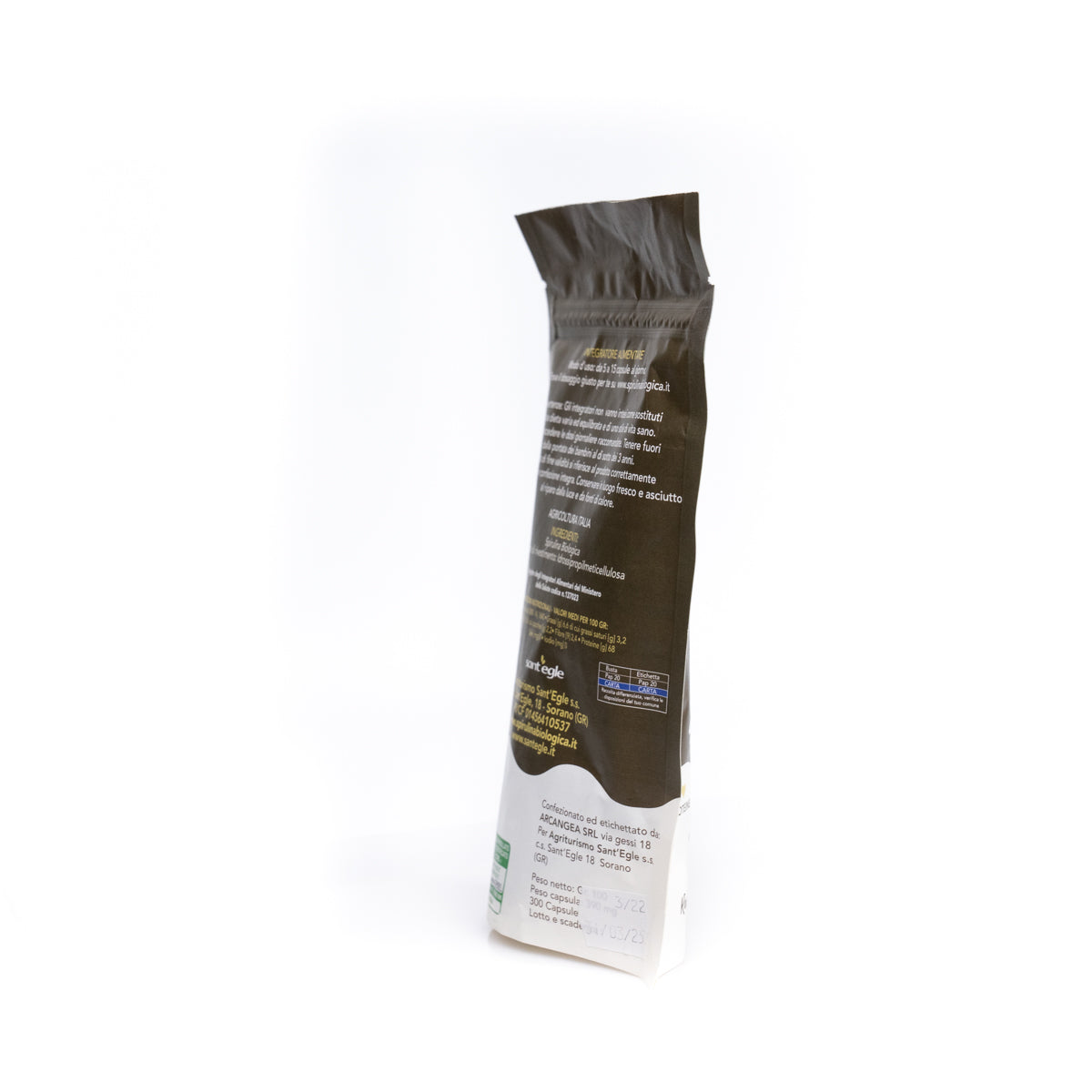 Organic spirulina in capsules