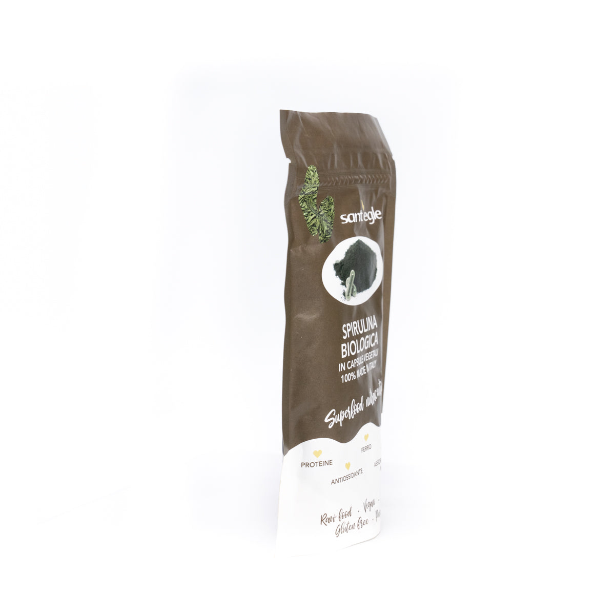 Organic spirulina in capsules