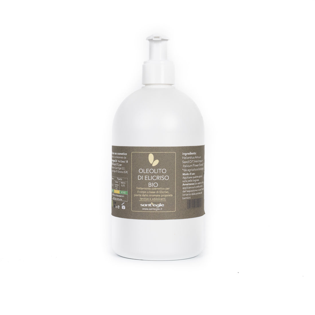 Oleolito di Elicriso Biologico, cosmetico da 500 ml