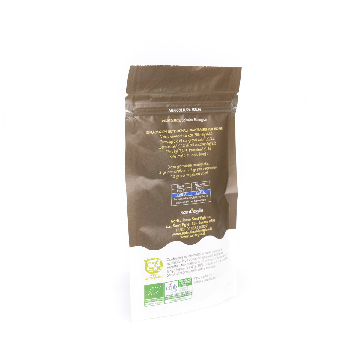 Spirulina Biologica Italiana Croccante, 100 gr