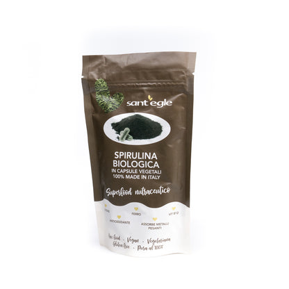 Spirulina biologica, 200 capsule da 500 mg