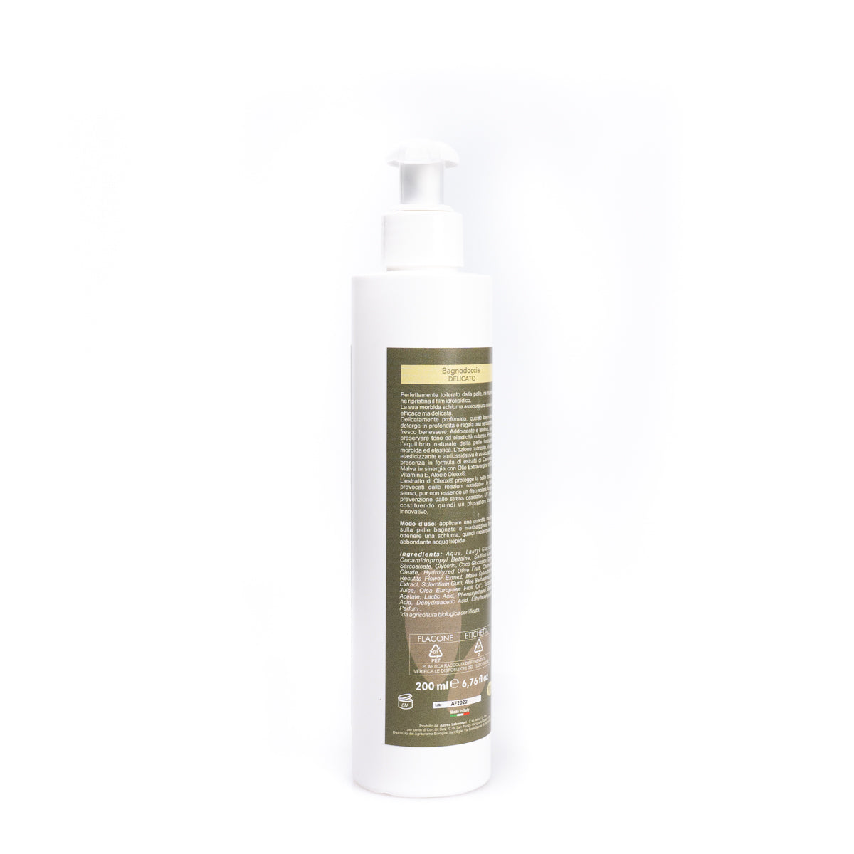 Shower bodywash, organic soap with E.V.O. oil, 200 ml