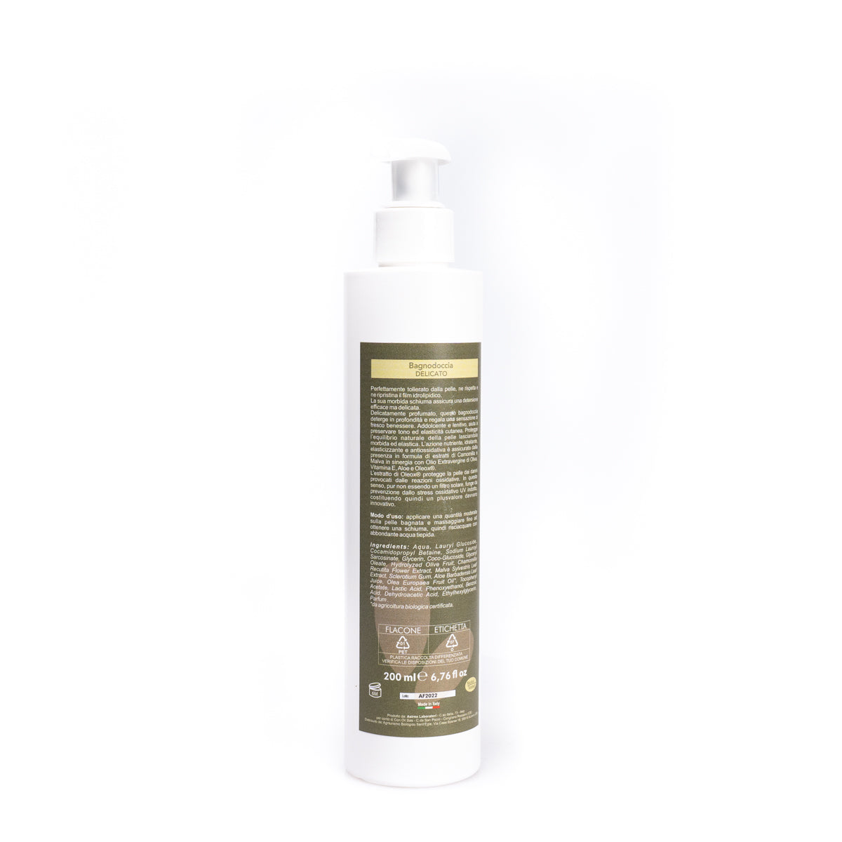 Shower bodywash, organic soap with E.V.O. oil, 200 ml